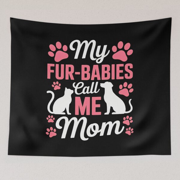 Item preview, My Fur-Babies Call Me Mom Cat Dog Paw Prints designed and sold by SoyLamderma.