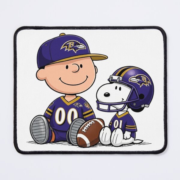 Item preview,  Snoopy And Charlie Brown Baltimore Ravens Football Fan designed and sold by DamianRoy88.