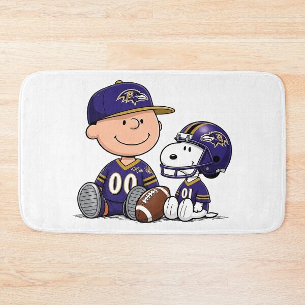 Item preview,  Snoopy And Charlie Brown Baltimore Ravens Football Fan designed and sold by DamianRoy88.