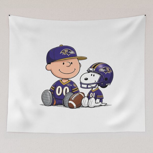 Artikelvorschau, Snoopy und Charlie Brown Baltimore Ravens Footballfan entworfen und verkauft von DamianRoy88.