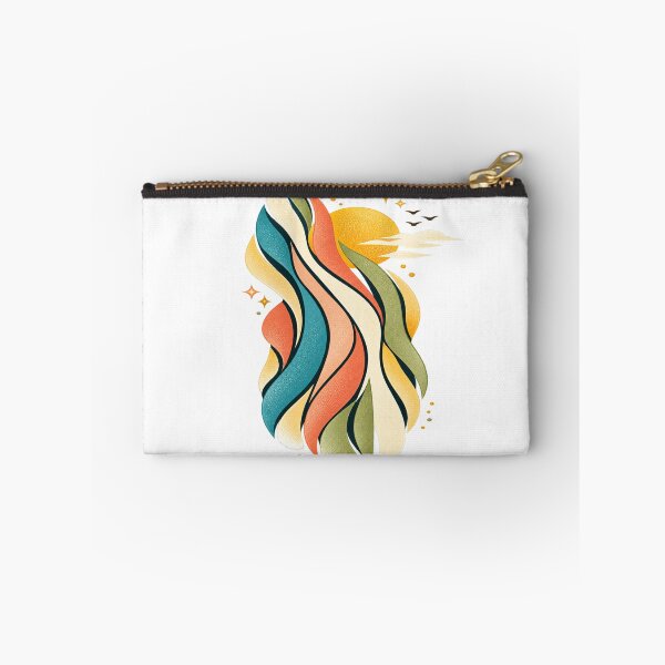 Item preview, Retro Abstract Waves Sunset Celestial Groovy Boho Art designed and sold by inkoutninja.