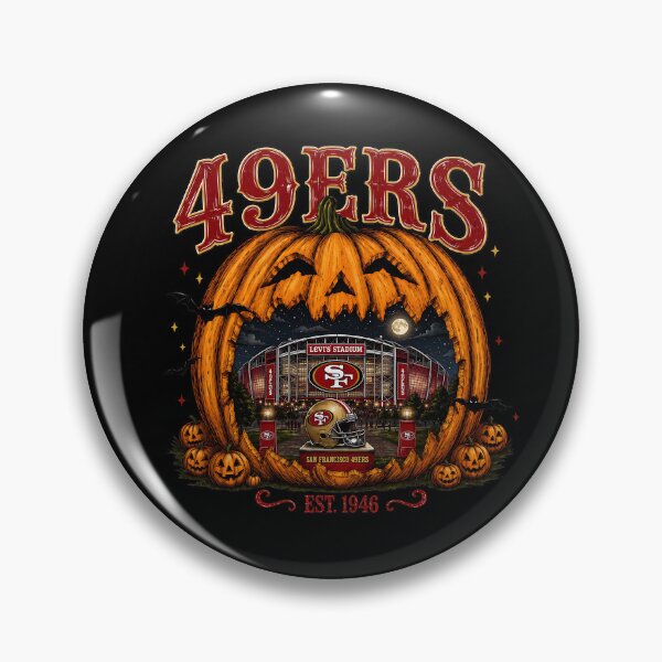Item preview, 49ers Halloween Pumpkin Stadium Football designed and sold by PsycheValley.