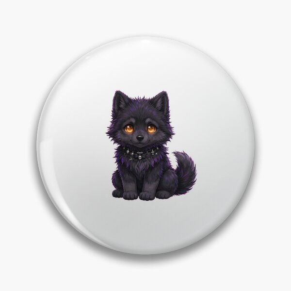 Item preview, Black kawaii wolf designed and sold by Goth Pets .