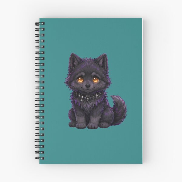 Item preview, Black kawaii wolf designed and sold by Goth Pets .