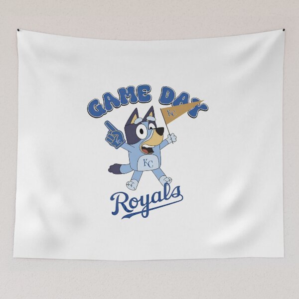 Aperçu de l'œuvre Bluey Game Day Royals KC créée et vendue par PsycheValley.