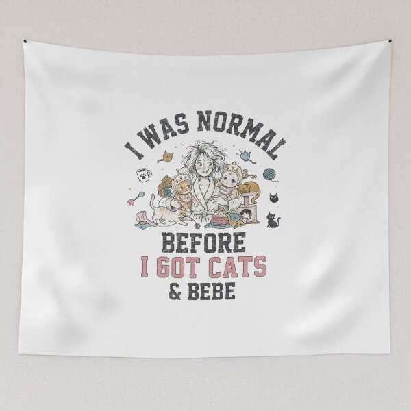 Item preview, I Was Normal Before I Got Cats Funny Cute Cat Lover Pet Parent designed and sold by KreatoLab.