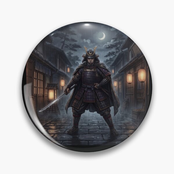 Item preview, Midnight Ronin Samurai Warrior in Ancient Japan Alley designed and sold by HappyHarmony40.