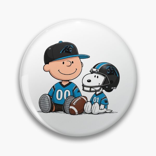 Item preview, Snoopy And Charlie Brown Carolina Panthers Football Fan designed and sold by DamianRoy88.
