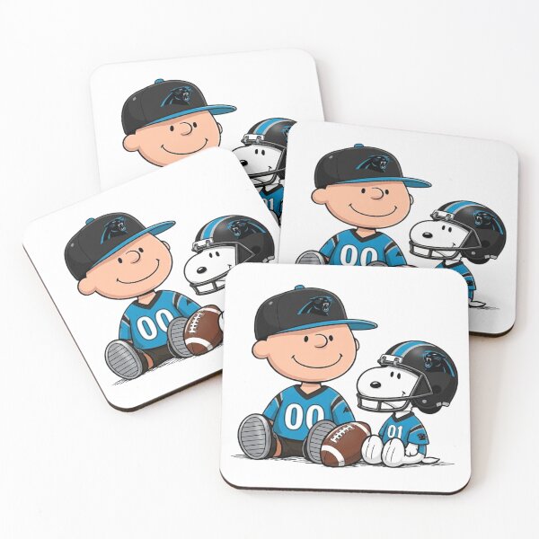 Item preview, Snoopy And Charlie Brown Carolina Panthers Football Fan designed and sold by DamianRoy88.