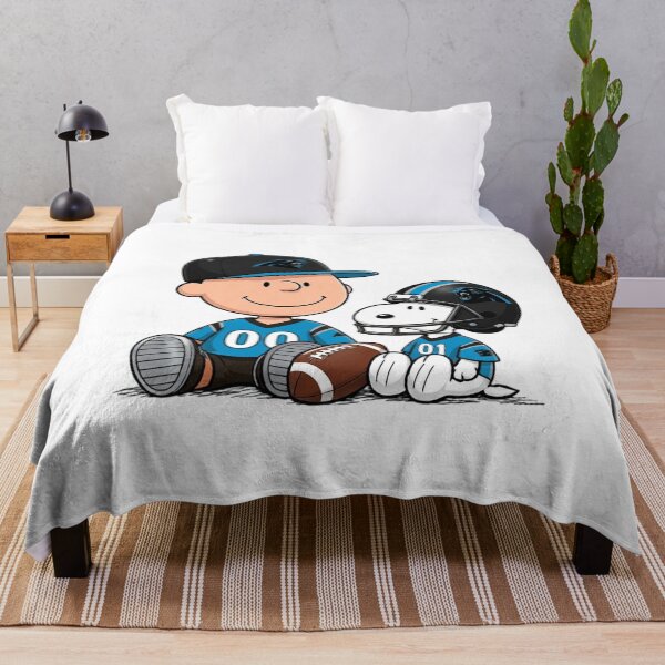 Item preview, Snoopy And Charlie Brown Carolina Panthers Football Fan designed and sold by DamianRoy88.