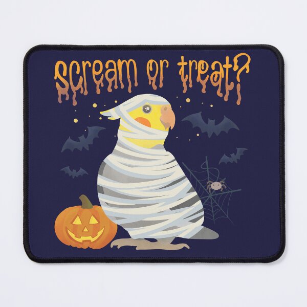Item preview, Illustration of a Cockatiel Mummy "Scream or Treat?" designed and sold by FandomizedRose.