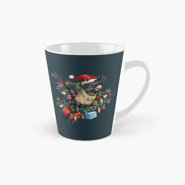 Item preview, Cute Black Cockatoo Christmas – Deep Ocean Teal Holiday Art designed and sold by Wennebabs.
