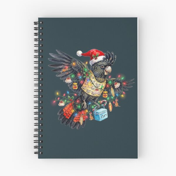 Item preview, Cute Black Cockatoo Christmas – Deep Ocean Teal Holiday Art designed and sold by Wennebabs.