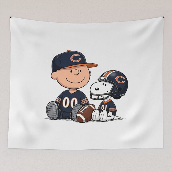 Item preview,  Snoopy And Charlie Brown Chicago Bears Football Fan designed and sold by DamianRoy88.