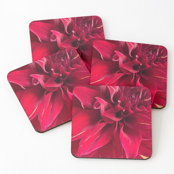 Item preview, Dark Red Dahlia Macro Floral Art designed and sold by ZorianArt.