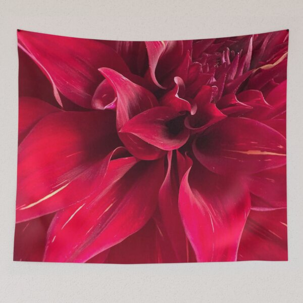 Item preview, Dark Red Dahlia Macro Floral Art designed and sold by ZorianArt.