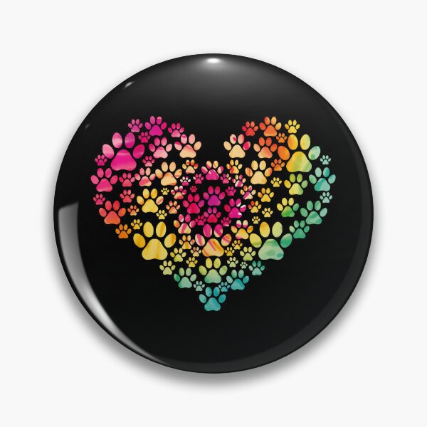 Item preview, Colorful Watercolor Paw Heart Design designed and sold by SoyLamderma.
