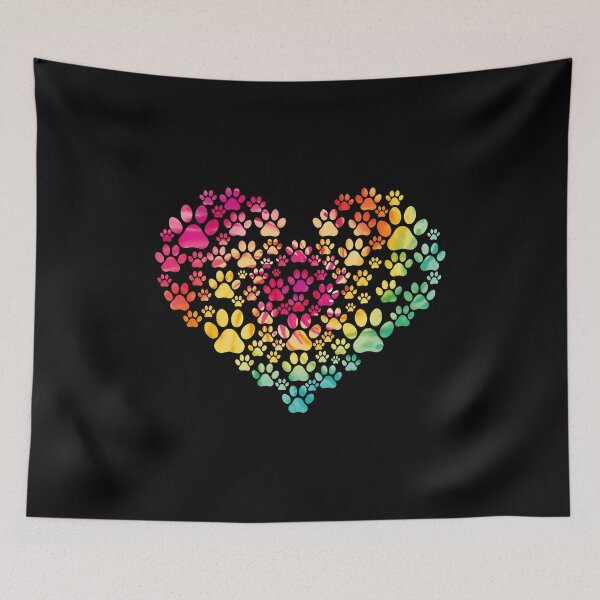 Item preview, Colorful Watercolor Paw Heart Design designed and sold by SoyLamderma.