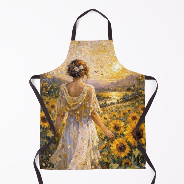 Item preview, A Woman in a Field of Sunflowers – Painting designed and sold by GalleryKauffeld.