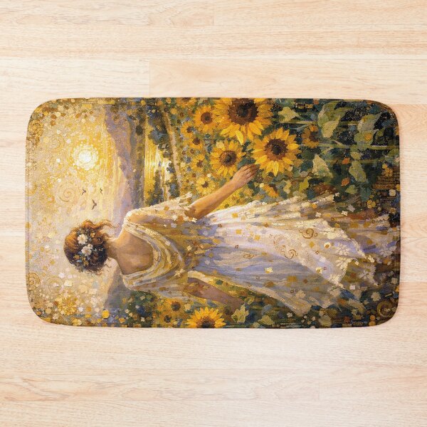 Item preview, A Woman in a Field of Sunflowers – Painting designed and sold by GalleryKauffeld.
