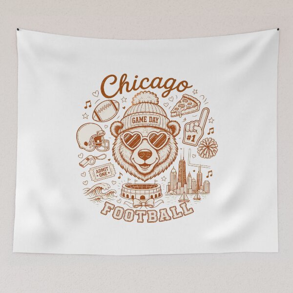 Item preview, Chicago Football Bear Retro Game Day Graphic designed and sold by Snyder93.