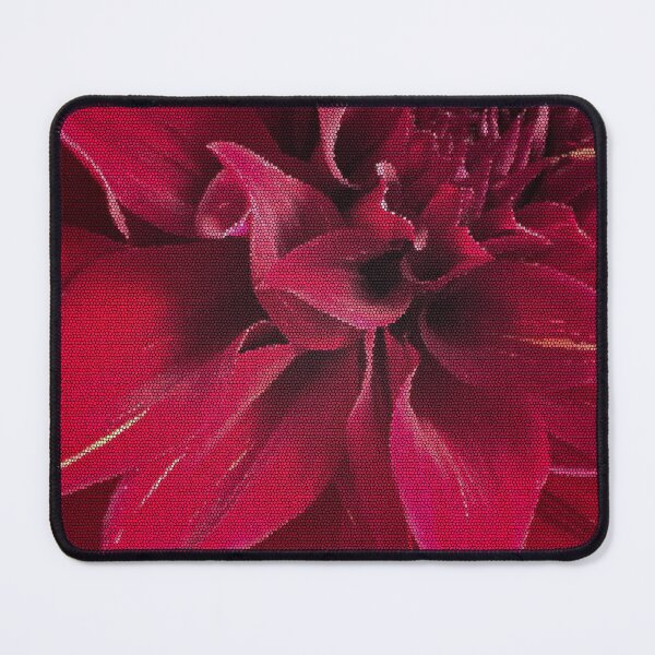 Item preview, Stained Glass Dark Red Dahlia Macro Art designed and sold by ZorianArt.