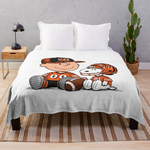 Item preview, Snoopy And Charlie Brown Cincinnati Bengals Football Fan designed and sold by DamianRoy88.