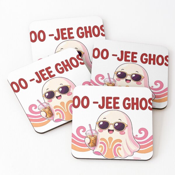 Item preview, BOO JEE GHOST T-SHIRT - RETRO HALLOWEEN COFFEE SHIRT FOR WOMEN  designed and sold by EasyTake.