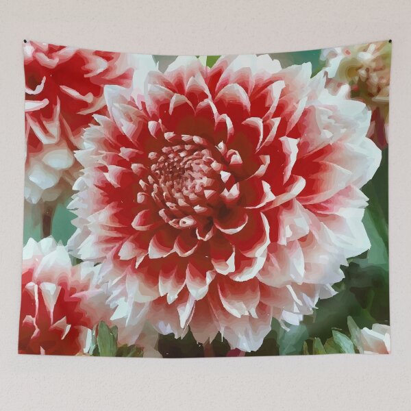 Item preview, Vibrant Red Dahlia Vector Painting designed and sold by ZorianArt.