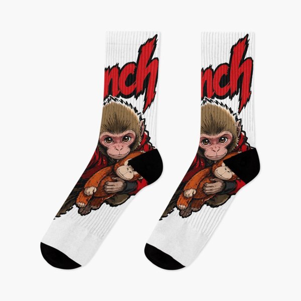 Item preview, Cute Funny Baby Macaque Punch - The Japanese Monkey Lover Kun Team Viral Meme Design  designed and sold by DUMEJE.