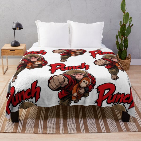 Item preview, Cute Funny Baby Macaque Punch - The Japanese Monkey Lover Kun Team Viral Meme Design designed and sold by DUMEJE.