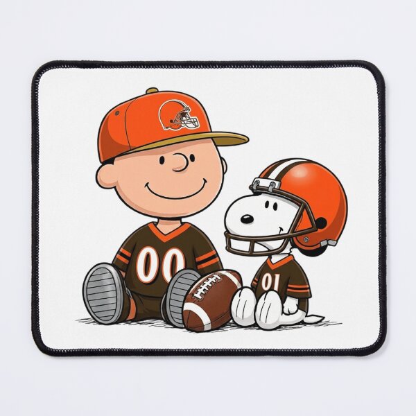 Item preview,  Snoopy And Charlie Brown Cleveland Browns Football Fan designed and sold by DamianRoy88.