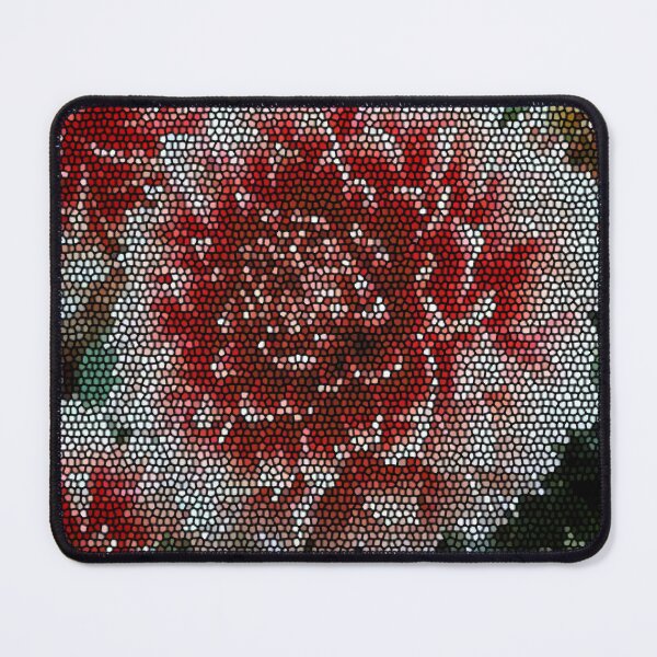 Item preview, Stained Glass Red Dahlia Flower Art designed and sold by ZorianArt.
