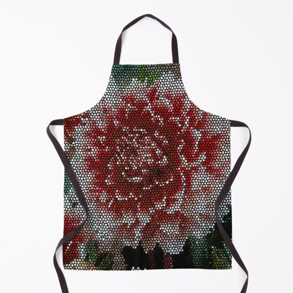 Item preview, Stained Glass Red Dahlia Flower Art designed and sold by ZorianArt.