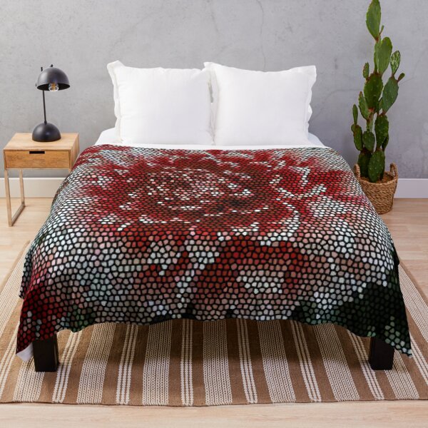 Item preview, Stained Glass Red Dahlia Flower Art designed and sold by ZorianArt.