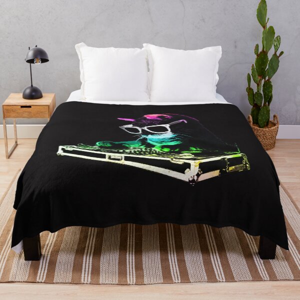 Item preview, DJ Cat Neon Party Vibe designed and sold by PaulMcq.