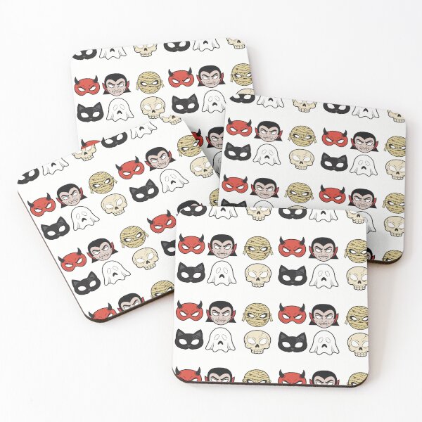 Item preview, Halloween Monster Masks Sticker Pack — Cute Spooky Character Faces designed and sold by LYAN-STORE.