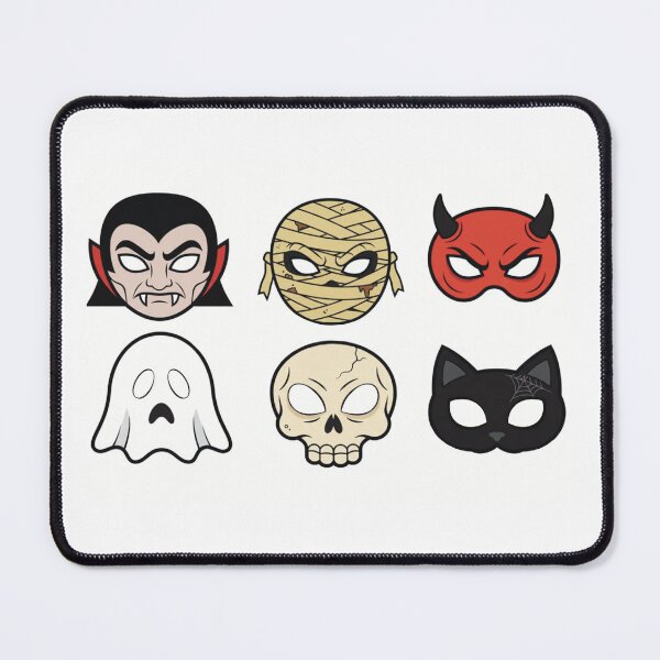 Item preview, Halloween Monster Masks Sticker Pack — Cute Spooky Character Faces designed and sold by LYAN-STORE.