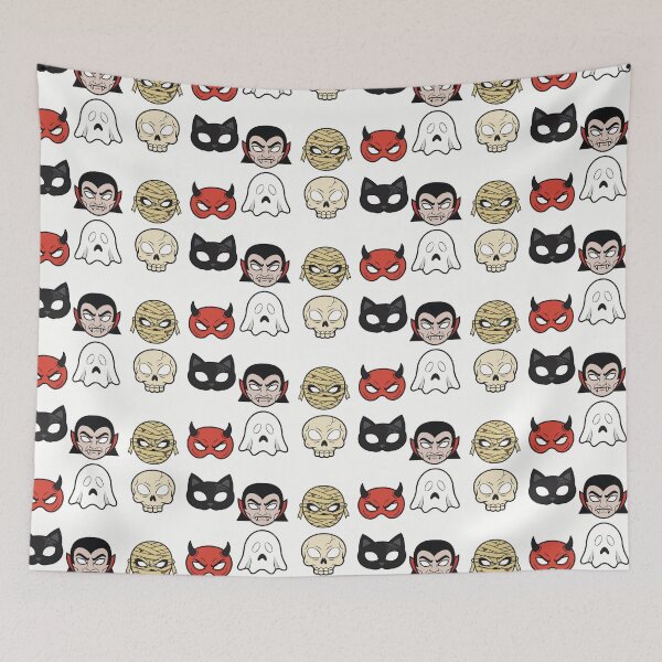 Item preview, Halloween Monster Masks Sticker Pack — Cute Spooky Character Faces designed and sold by LYAN-STORE.