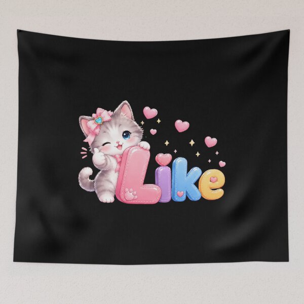 Item preview, Cute Kitten Winking Thumbs Up Like Puffy Art designed and sold by SoyLamderma.