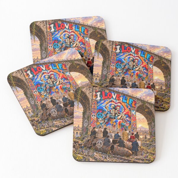 Item preview, I Love Life Railway Mural designed and sold by Qenlo.