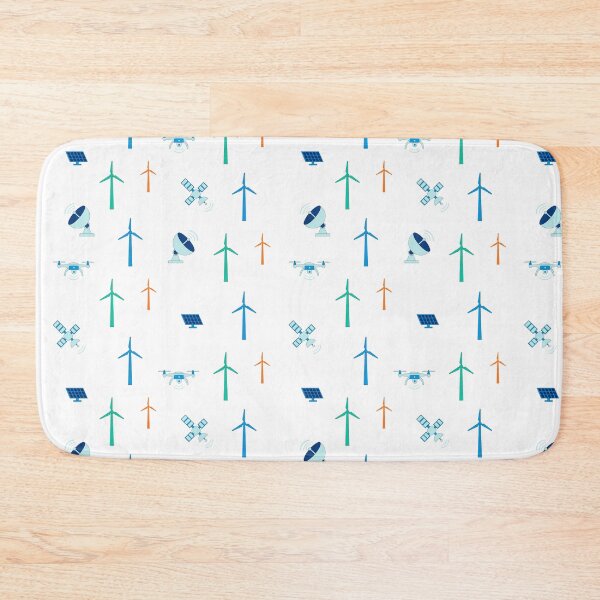 Item preview, Renewable Energy Wind Turbines Solar Panels Drones Seamless Pattern designed and sold by ElenMart.