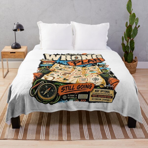 Item preview, Wrong Plan Funny Adventure Map designed and sold by EvergreenPark - Tee Studio.