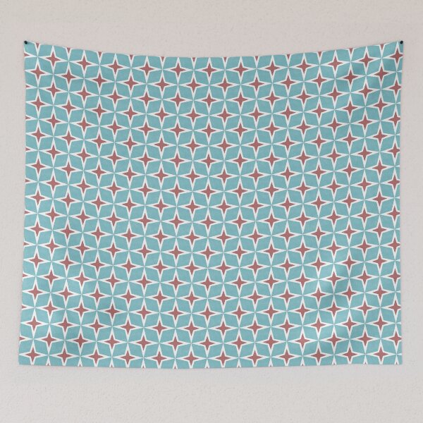 Item preview, Teal and Maroon Geometric Star Pattern designed and sold by Hatikoepo.