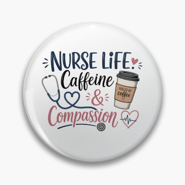 Item preview, Nurse Life Caffeine and Compassion Black and White Shirt, Vintage Line Art Stethoscope Design designed and sold by VibeTherapyArt.