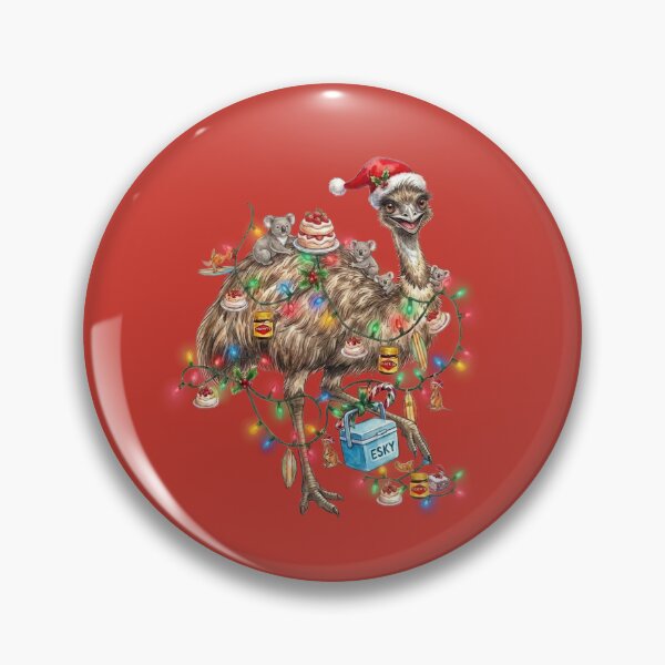 Item preview, Cute Emu Aussie Christmas – Beach Holiday Wildlife Art designed and sold by Wennebabs.