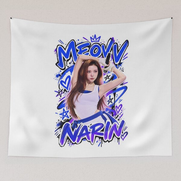 Item preview, Narin MEOVV Ddi Ro Ri Blue Ink Splatter Streetwear Graphic designed and sold by Valereekmerch.