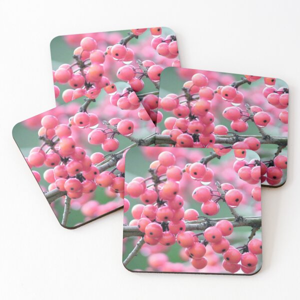 Item preview, Vibrant Pink Rowan Berries Macro Art designed and sold by ZorianArt.