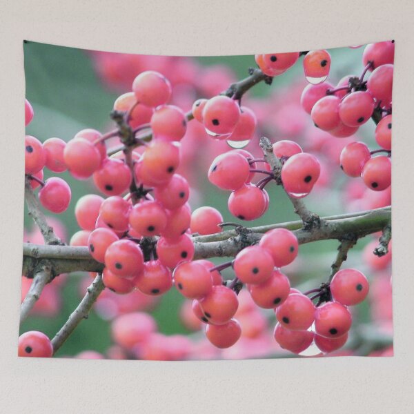 Item preview, Vibrant Pink Rowan Berries Macro Art designed and sold by ZorianArt.