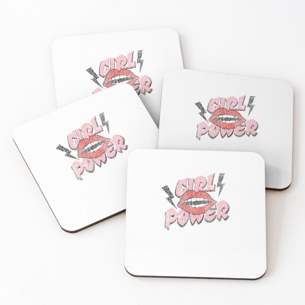 Item preview, Girl Power Pink Lips Lightning Bolt Graphic designed and sold by The secret storage room.